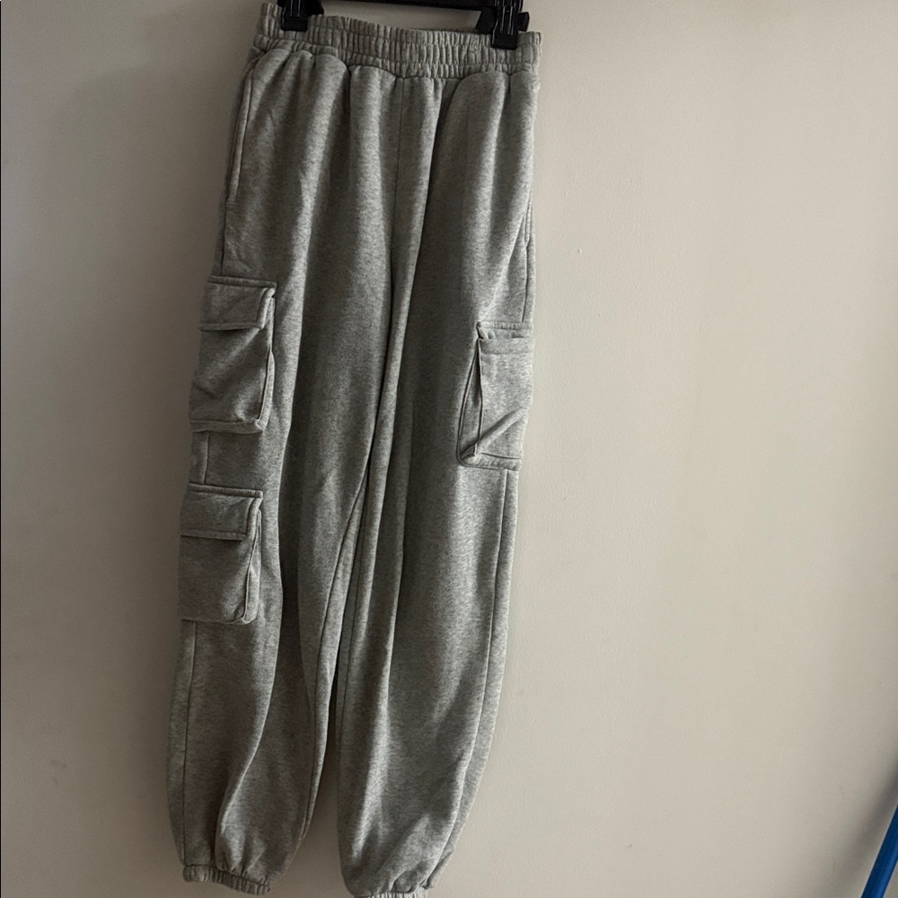 Gray Cargo Jogger Pants